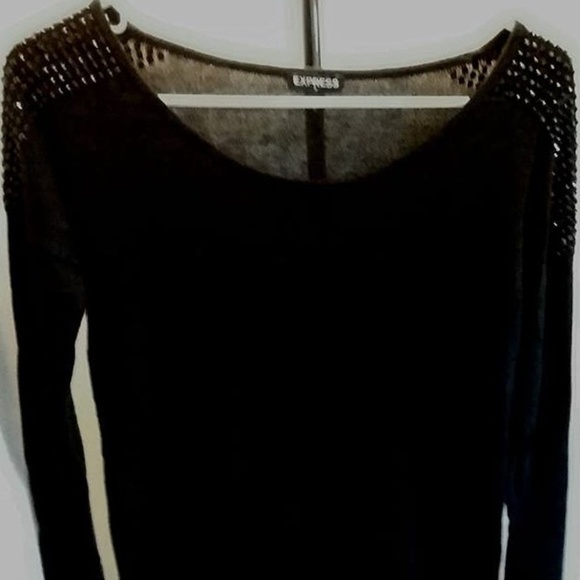 Express Studded Shoulder Sweater - Picture 2 of 3